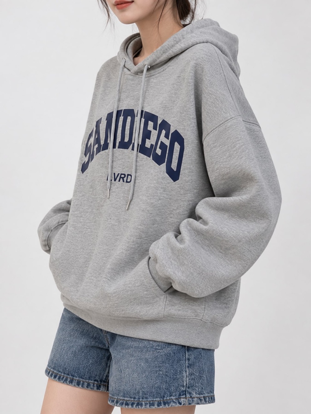 Letter Graphic Long Sleeve Hoodie - Picture 12 of 16